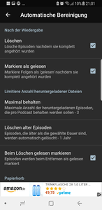 Optimierungen Podcast Addict