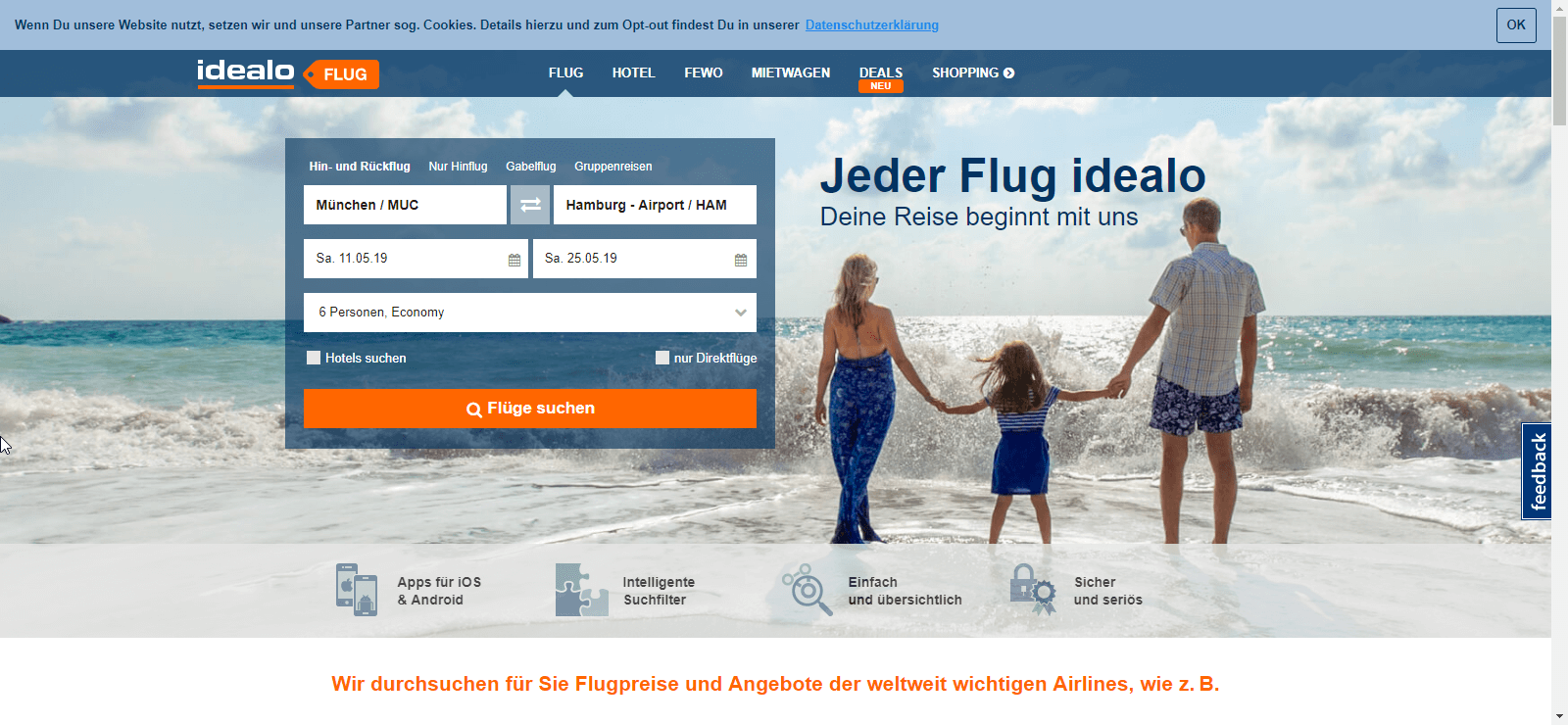 Idealo Flugpreis vergleichen